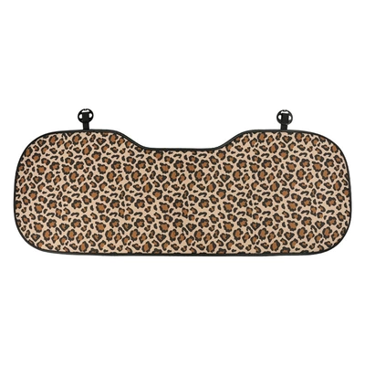 Seat cushion, seat cover — car seat cushion, summer linen car - linen-leopard-print-seat-cushion-brown-rear-row