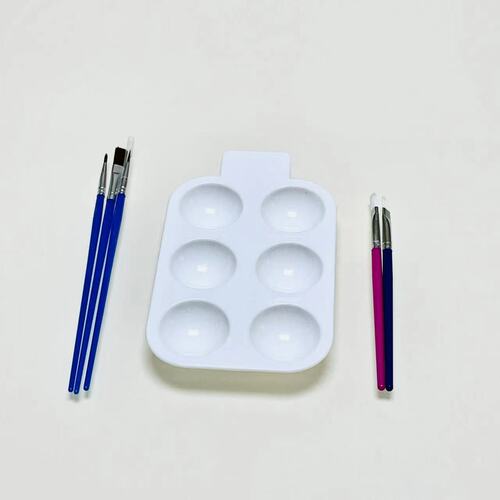 Children's 6-Grid Acrylic Oil Painting Palette Watercolor Gouache Palette Chalk Doll Coloring Palette