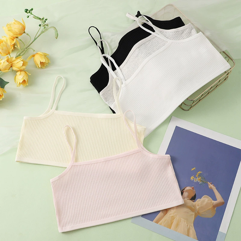 Хлопчатобумажный жилет для девочек с резьбой Корейская версия сплошного цвета