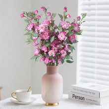 仿真花山茶花中式假花绢花桃花客厅时尚装饰摆件家居客厅花艺批发