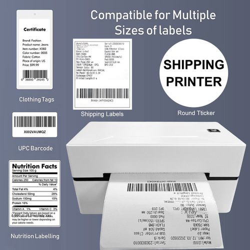Bluetooth+PC dual-purpose wireless thermal 4x6 label printer