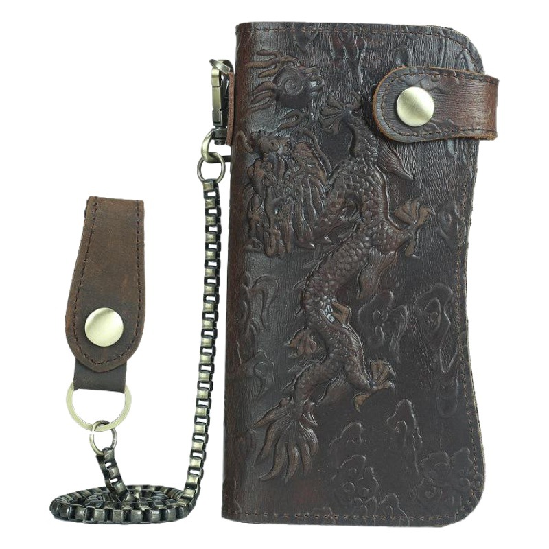 Crazy Horse de cuero de los hombres bolso de los hombres llavero billetera de los hombres