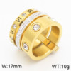 Card wheel new style European and American new tide new personality new personalized stainless steel multi -ring combination Roman letters shell ring