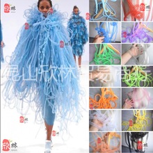 创意设计彩色弹力扭曲软管 立体造型服装DIY手工婚礼装饰画包布料