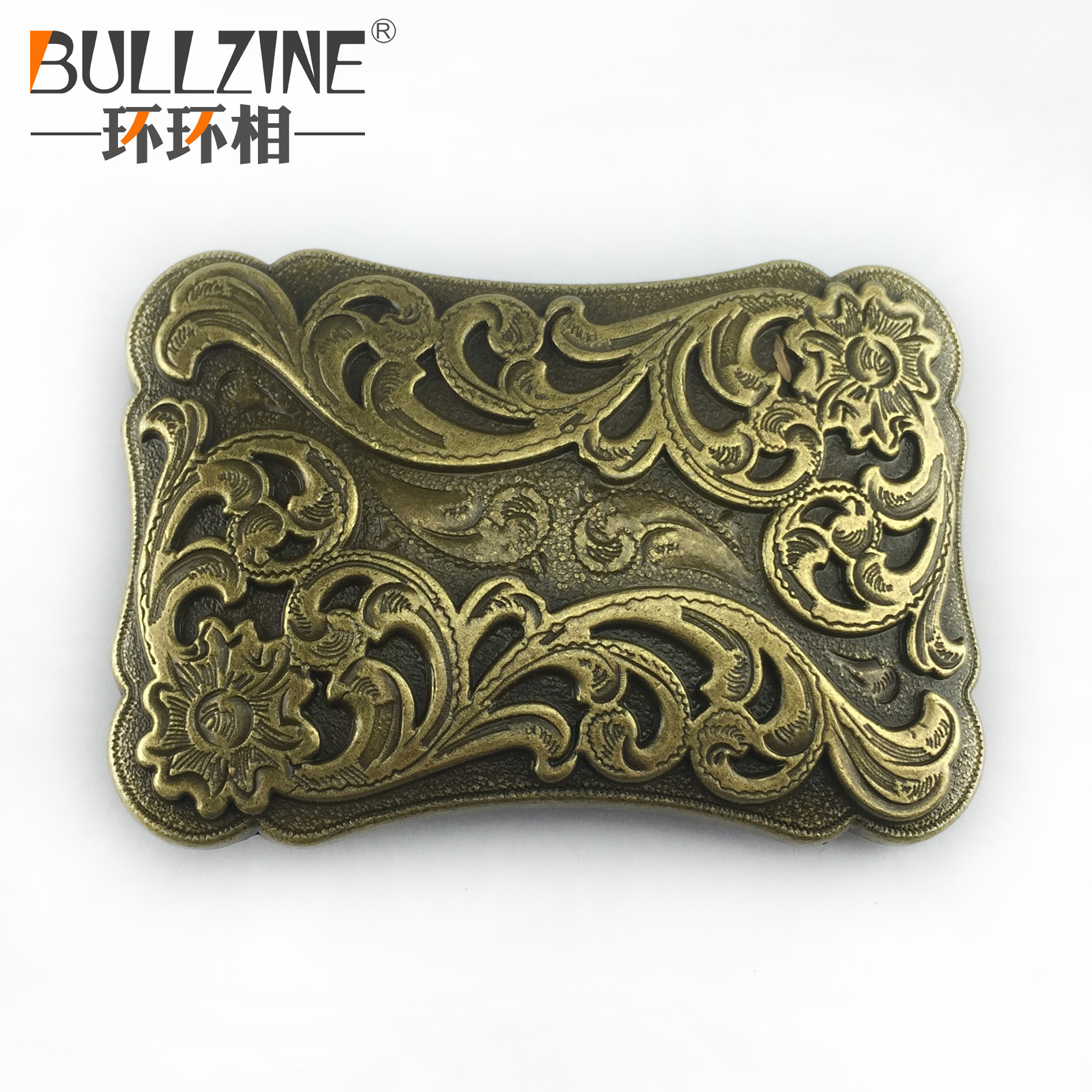 锌合金西部牛仔皮带扣FP-03558-1 电镀古青铜