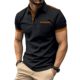 Amazon New Cross-border Men's Casual POLO Shirt Chest Pocket Lapel Button Stitching Color All-match T-shirt