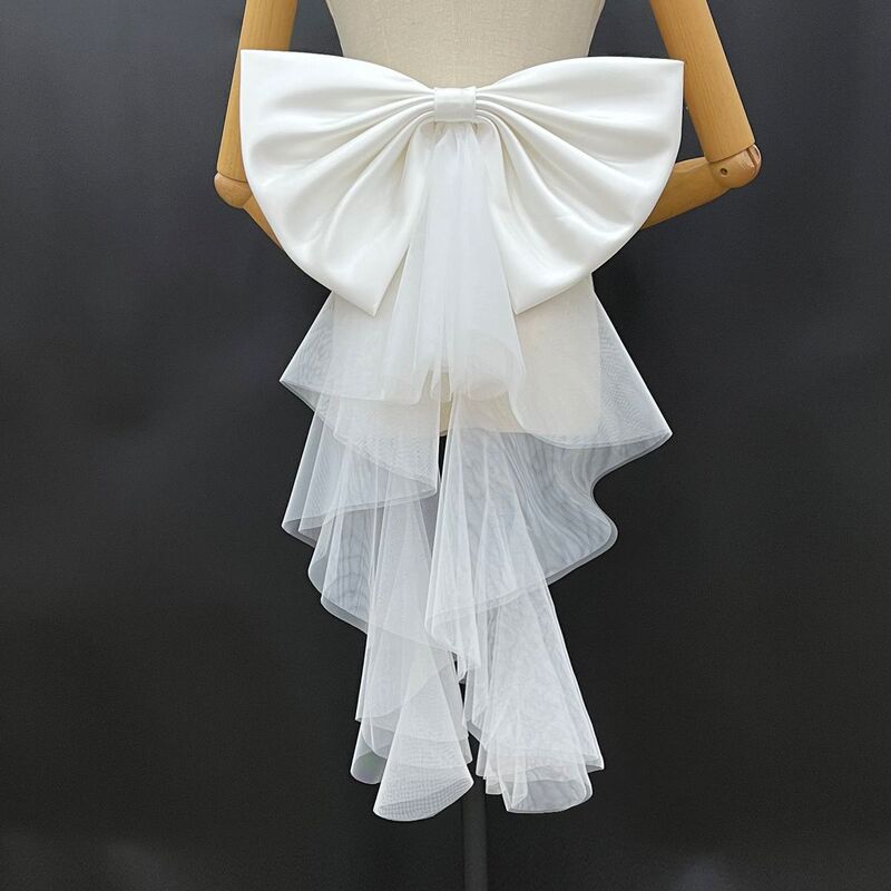 Super Fairy Wedding Photography Oversized Bow White Veil Bridal Photo Studio Photo Props Forest Girl Decoration