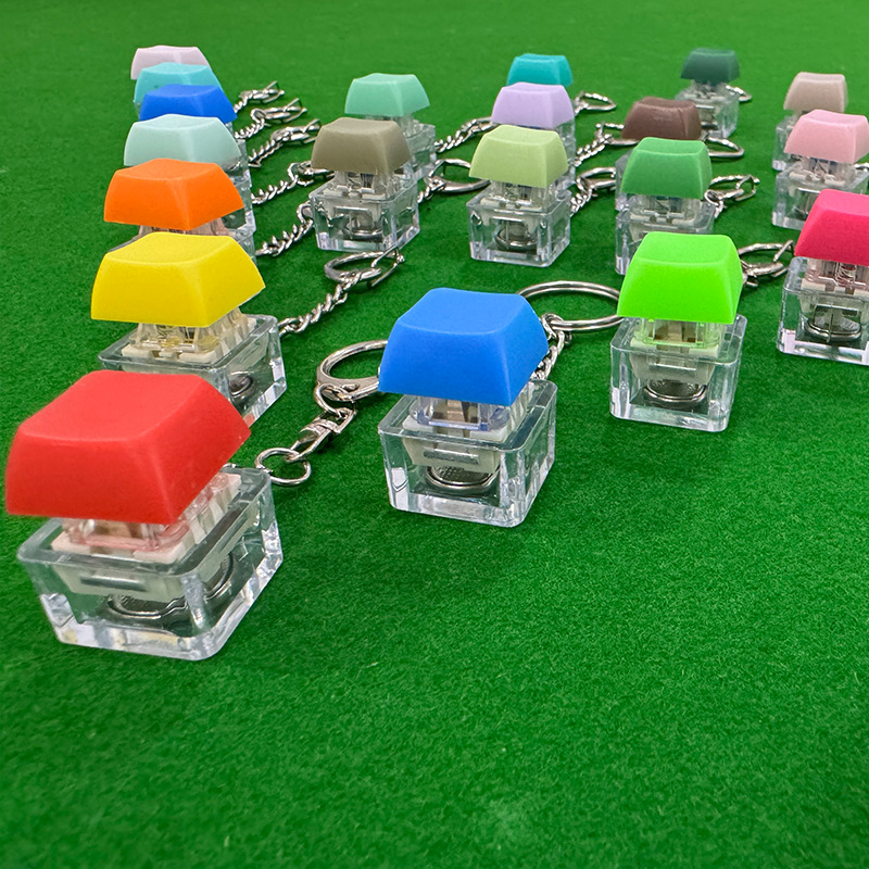 超多色組み合わせ解凍キーホルダーペンダント無字解凍ボタン試軸器カラー発光解凍キーホルダー
