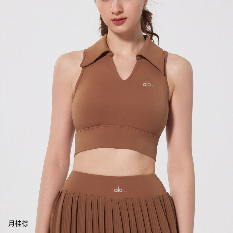Losco exquisito traje de tenis de verano femenino ropa de bádminton delgada falda corta de yoga carrera ropa de fitness seca rápida chaleco