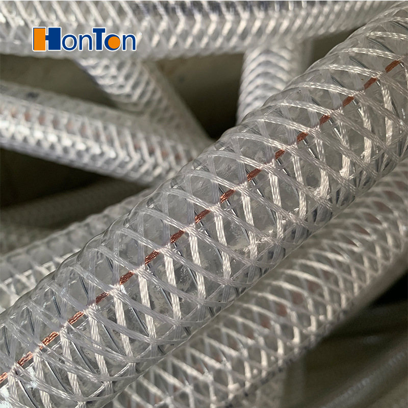 纤维复合耐低温防静电钢丝管零下负40°C不硬透明pvc硅胶钢丝软管