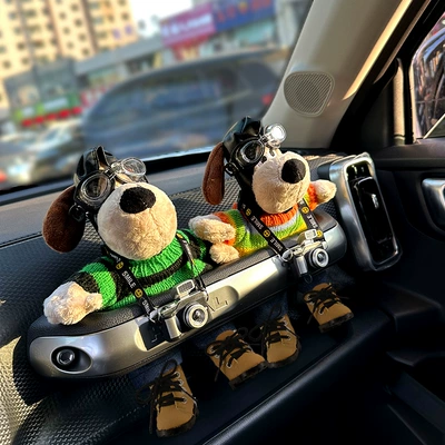 Car ornaments — Dog Car Ornaments Doll Tank