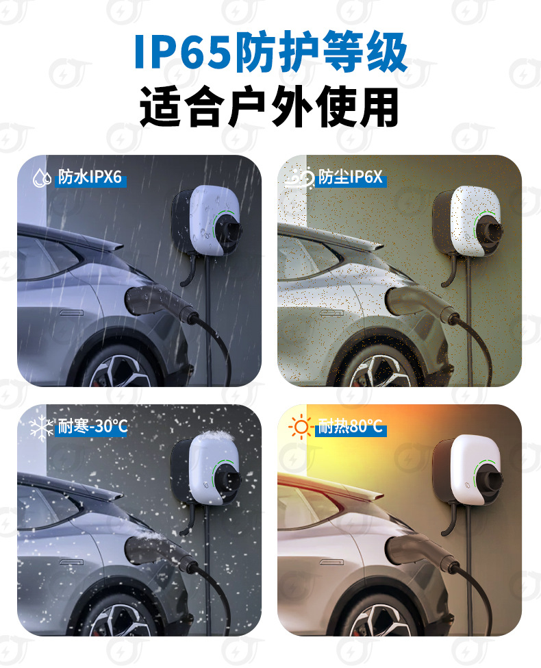 European Standard New Energy Vehicle Charging Pile 22Kw Household Type2 Ac 32A Car Charging Portable Charging Gun Cross-Border