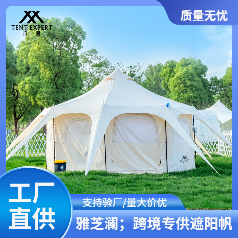 Circus Oxford Cloth Cotton Camping Style Anti-Mold and Rainproof Overnight Professional Camping Gear Pyramid Camouflage Waterproof