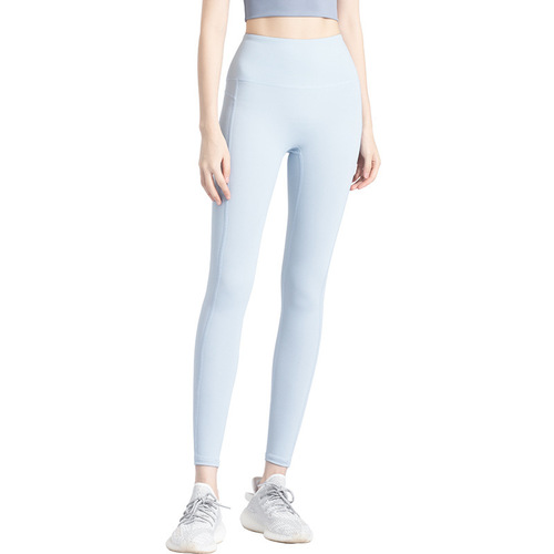 Yoga pants Western fitness bare feel peach elastic high-waisted butt-lifting seamless sports running long tight pants
