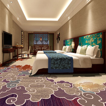 400克定制图案满铺印花宾馆祥云地毯 定制中式现代印花地毯