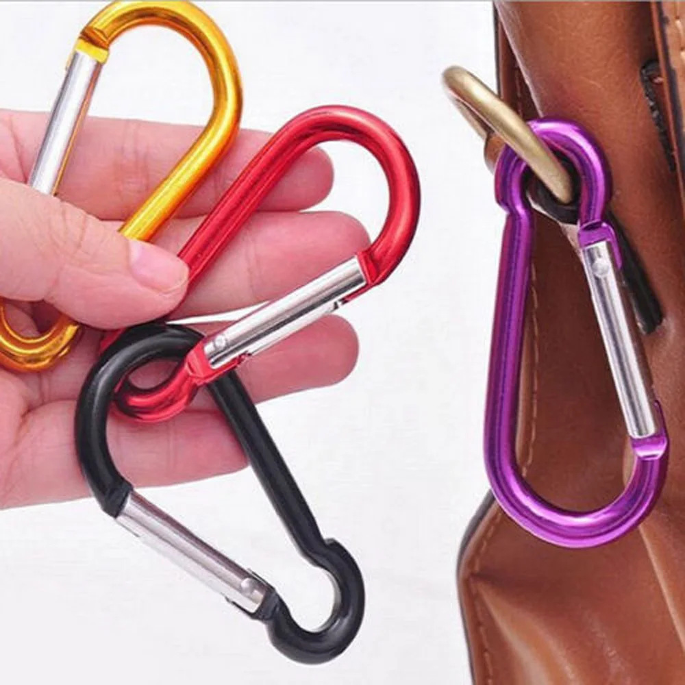 Painted Colorful U-Shaped Gourd-Shaped D-Shaped No. 5 Outdoor Multi-Functional Carabiner Hook Quick-Hook D-Shaped Backpack Keychain