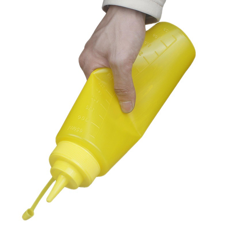 Squeeze botella de salsa botella de plástico squeeze condimento tarro salsa olla de fruta ensalada de tomate crema squeeze botella oferta especial al por mayor