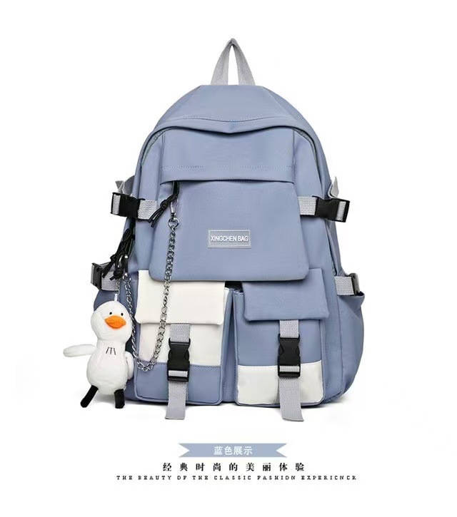 하늘색 오리 펜던트