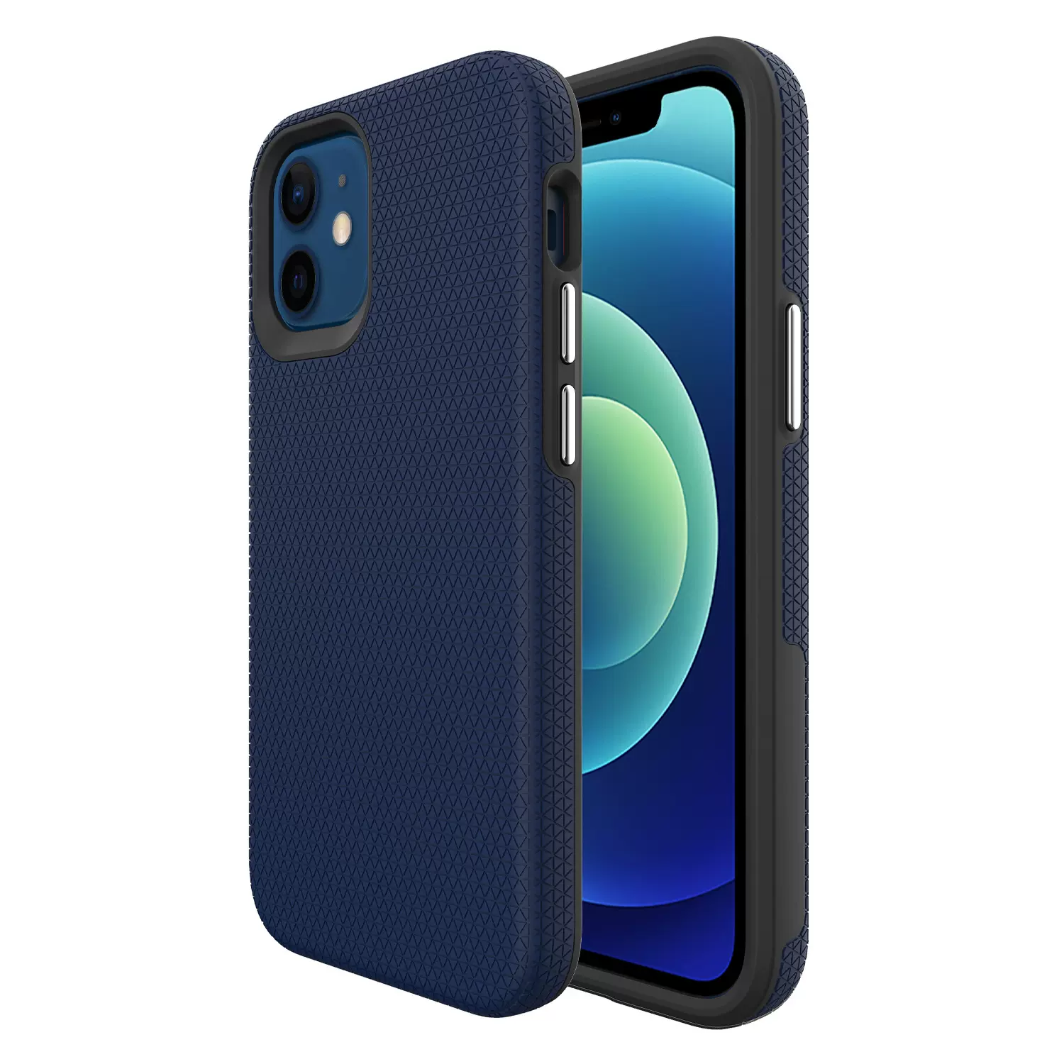 外贸四角防摔壳适用iPhone12手机壳苹果12ProMax二合一保护套格纹
