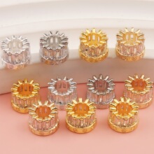 18Kͭ�ƽ�߱�ɫ���ʯ������γ��ָ���diy�ֹ�ˮ��������Ʒ���