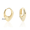 Demi-season glossy brand Scandinavian earrings, silver 925 sample, Nordic style, simple and elegant design, European style