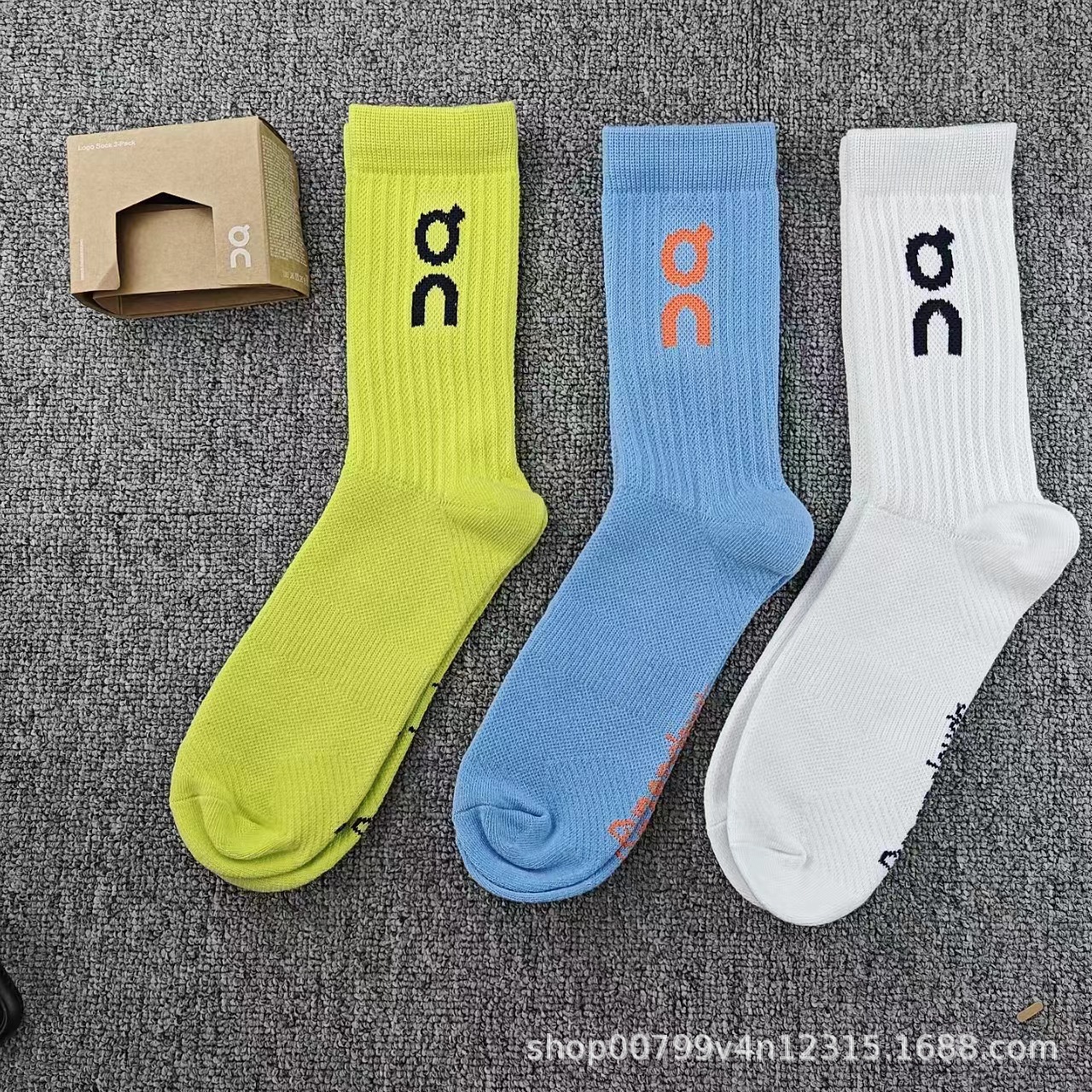 オンソックス 3足組 オンランニング カップルソックス ランニング 男女兼用 おしゃれソックス おしゃれ ミドルソックス スポーツ 吸汗性