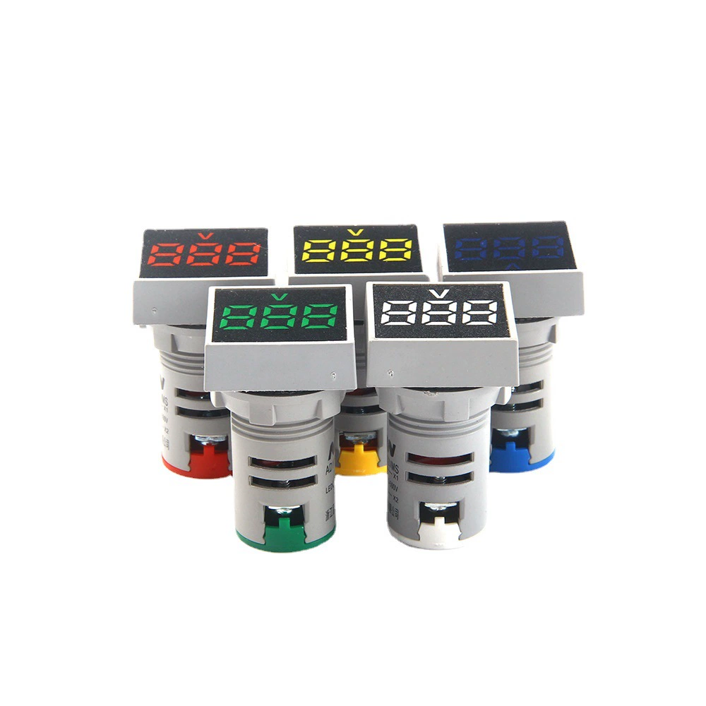 Мини-квадратный вольтметр AC50-500V Индикатор цифрового вольтметра Маленький матовый вольтметр