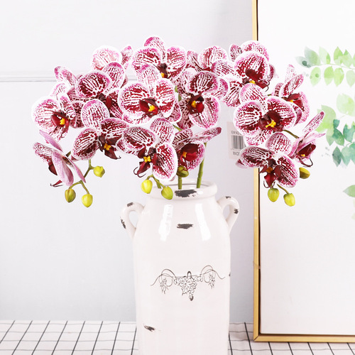 New plastic simulated 3D Phalaenopsis, wedding decorations, petals, props, fake flowers, small bouquets of Phalaenopsis simulated flowers