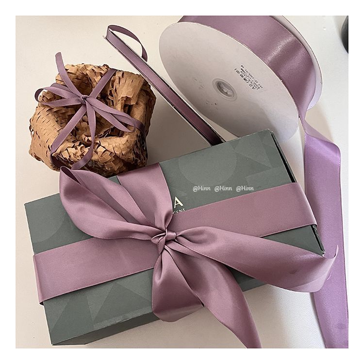 丝带幻雾紫色系~ins礼物包装蝴蝶结丝带鲜花绑带烘焙蛋糕礼品织带