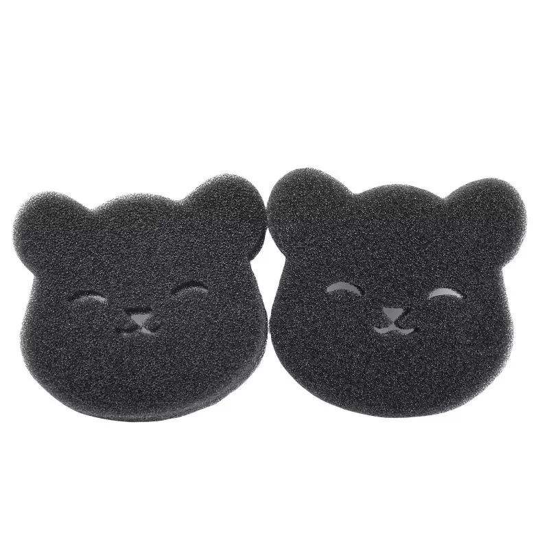 50PPI黑色章鱼形洗衣机猫毛狗毛除毛过滤棉块 防打结小熊粘毛海绵