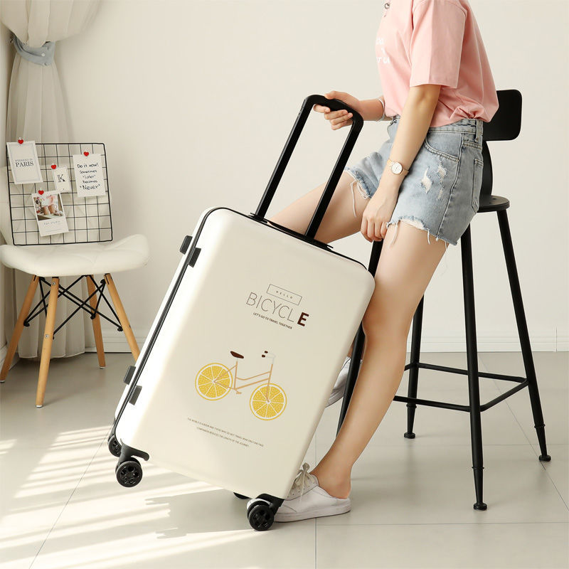 gift customized printing pattern Draw bar box Korean Edition suitcase student Cartoon trunk 20 Leather trunk Lockbox