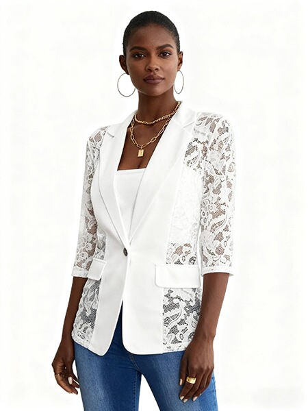 Lace shiffon elegant suit