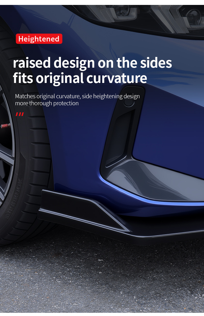 Factory direct sales universal car front spoiler, four-section thickened front corner protector, universal front lip small body kit, protective panel modification