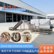 人参中药材滚筒式清洗设备鲜花生去泥清洗机土豆清洗去泥沙设备