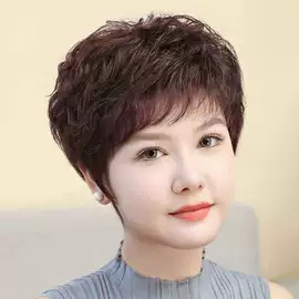 假发片;真发假发;假发短卷发
