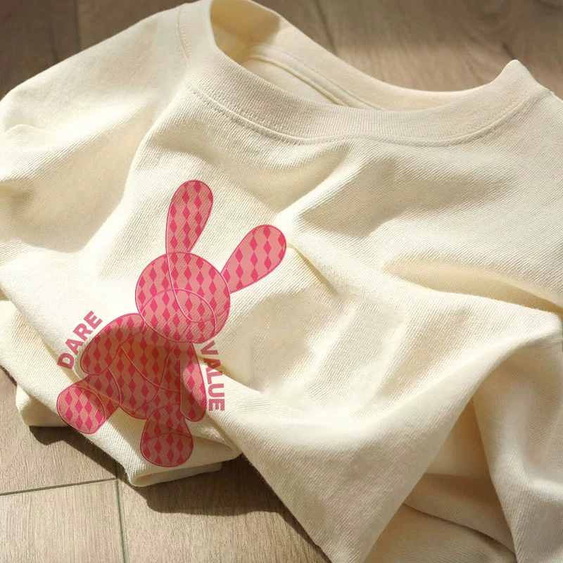 Футболка с коротким рукавом Hello Kitty из хлопка, детская летняя одежда, с рукавом
