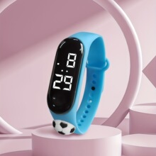 新款3D足球LED电子手表新款卡通小学生可爱足球环手表