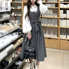 返校日连衣裙2025新款秋冬女背心裙收腰无袖大方得体绝美