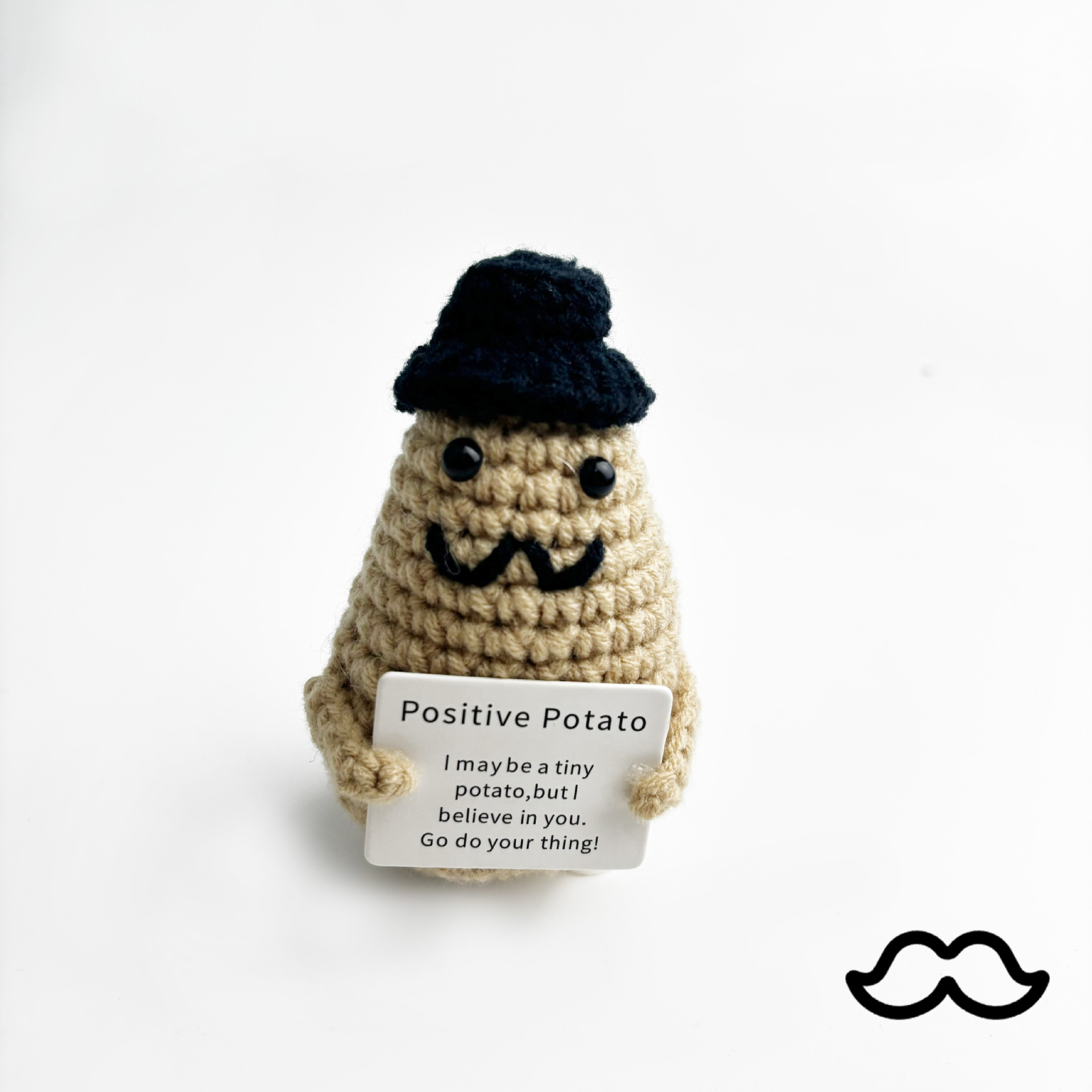 Transfronterizo al por mayor hecho a mano de punto de felpa de energía positiva de la patata emocional vegetal adornos de frutas de juguete pequeño regalo