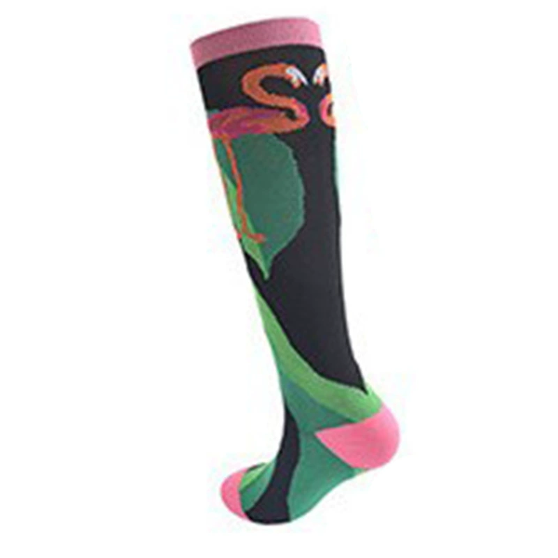 Compression Running Socks, Unisex Jacquard Knee-High Socks, Multiple Patterns, S/M & L/XL