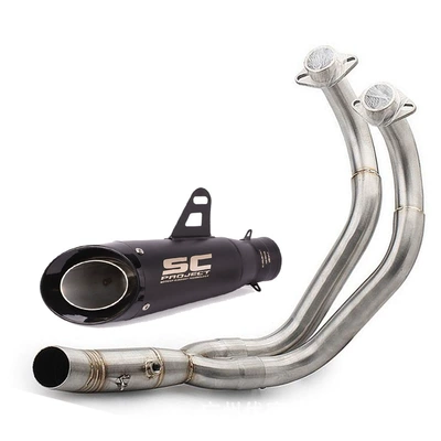 Pipe Front Section Stainless Steel – Motorcycle exhaust pipe - full-set-b