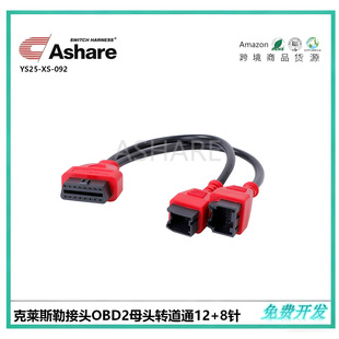 ���R˹�ս��^ OBD2 ĸ�^�D��ͨ 12+8� �\���x���^ �B�Ӿ���