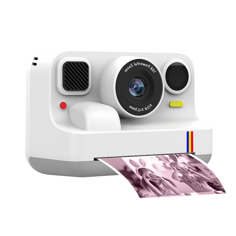 Polaroid, digital camera, multicoloured CCTV camera, bluetooth 5