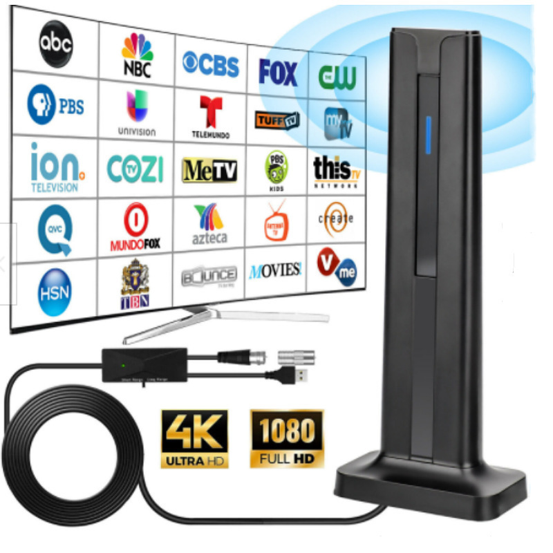 4K Tv Antenna Cross-Border Dvb-T High-Gain High-Definition Atsc Digital Indoor Isdb-T Antenna 120 Miles