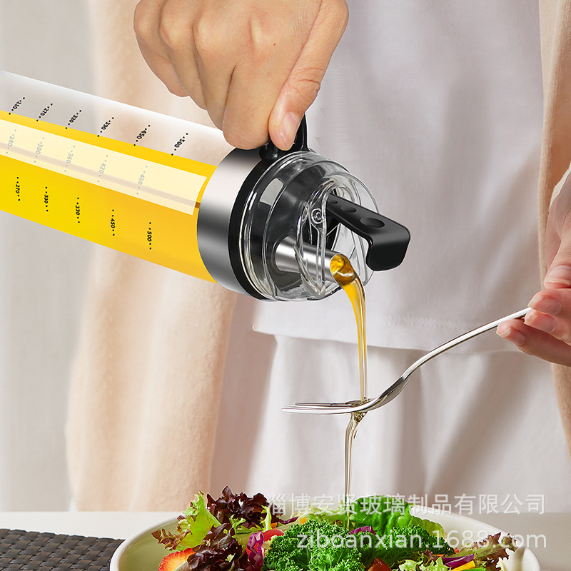 Juego de recipientes para condimentos de cocina, incluyendo frascos de aceite, botellas de aceite, botes para aceite, frascos para vinagre, frascos para condimentos y recipientes para almacenamiento de aceite.