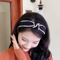 韓国の東大門多用途ワイドファブリックヘッドバンドインターネットセレブシンプルな小さなビーズヘアプレス滑り止めヘッドバンドヘアアクセサリー