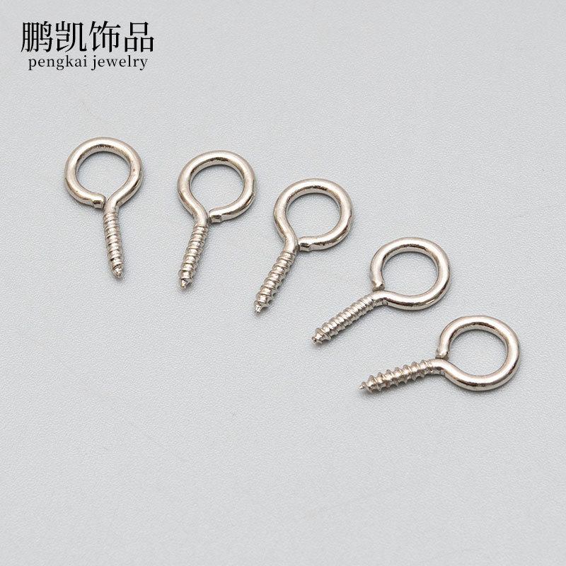 100個のDIYアクセサリーの羊の目のねじの銅の釘の羊の角の釘の掛け縄の手作りの材料の多種の規格|undefined