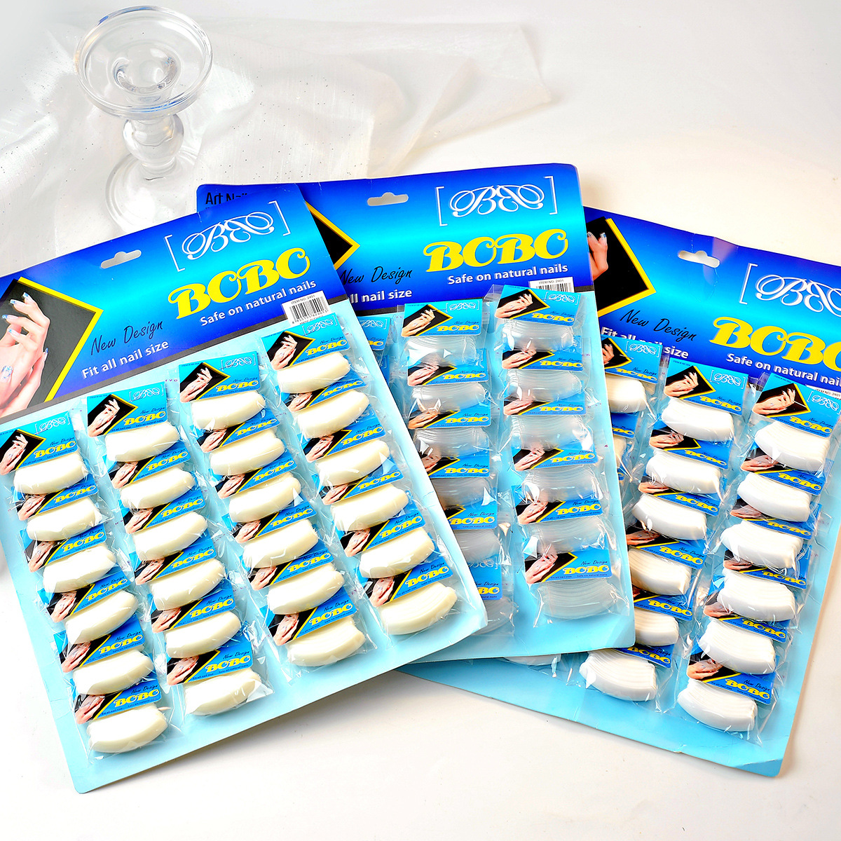 New nail art finished salon armor 24 packaging card armor nail patch fake nails factory direct wholesale