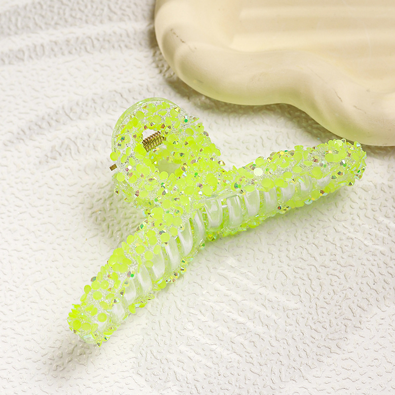 Pinza shark con detalles de diamante imitación – elegante, con cinta decorativa image 16