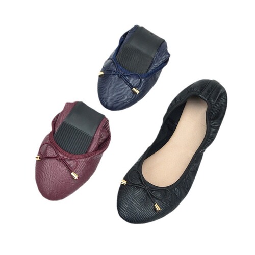 Women's Pregnant Butterfly Knot Black Slip-on Soft Sole Low-top Spring Summer Trade Egg Rolls Shoes 